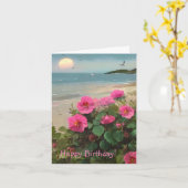 Wild Rose Beach Geburtstag Karte (Gelbe Blume)