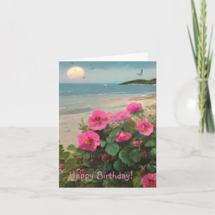 Wild Rose Beach Geburtstag Karte