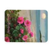Wild Rose Beach Geburtstag Magnet (Horizontal)
