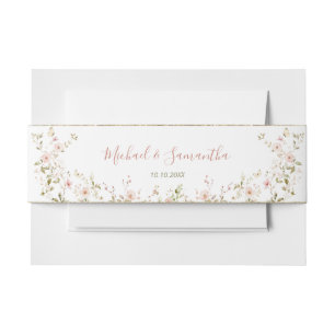 Wild Rose Country Hochzeit Einladungsbanderole