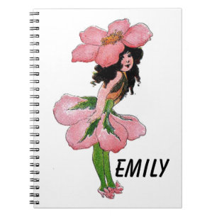 Wild Rose Cute Flower Child Floral Vintage Girl Notizblock
