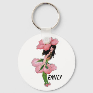 Wild Rose Cute Flower Child Floral Vintage Girl Schlüsselanhänger