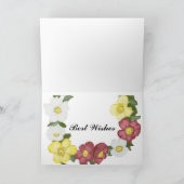 Wild Rose Editable Vielen Dank Karte (Innenseite)