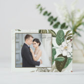 Wild Rose Foto Hochzeit Danke Karte (Stehend Vorderseite)