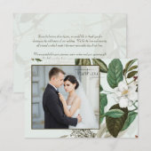 Wild Rose Foto Hochzeit Danke Karte (Vorne/Hinten)