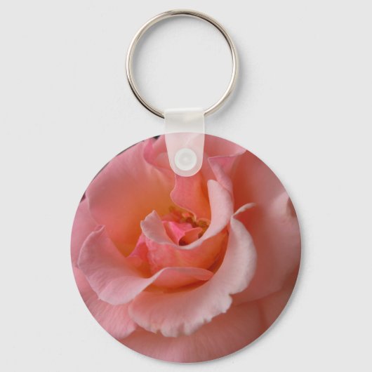 Wild Rose Key Chains Peach Rose Wildblume Geschenk Schlüsselanhänger (Vorderseite)