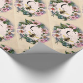 WILD-ROSE KROWN, HONEY-BIE/RINDFLEISCHMONOGRAMM GESCHENKPAPIER (Ecke)