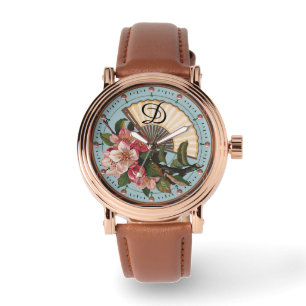 WILD-ROSE MIT FALSCHEM MONOGRAM ARMBANDUHR