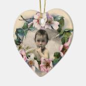 WILD-ROSE MIT GEM STONE-MONOGRAMM-FOTOVORLAGE KERAMIK ORNAMENT (Links)