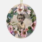 WILD-ROSE, PINK GEM BABY SHOWER FOTO-VORLAGE KERAMIKORNAMENT (Links)