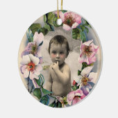 WILD-ROSE, PINK GEM BABY SHOWER FOTO-VORLAGE KERAMIKORNAMENT (Links)
