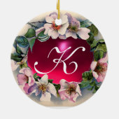 WILD-ROSE, PINK GEM BABY SHOWER FOTO-VORLAGE KERAMIKORNAMENT (Hinten)