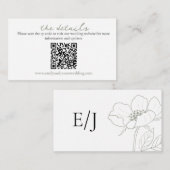 Wild Rose Sage Wedding QR Enclosure Card Begleitkarte (Vorne/Hinten)