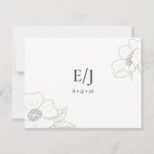 Wild Rose Sage Wedding RSVP Card (Rückseite)