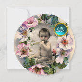 WILD-ROSE , STORK BOY BABY SHOWY FOTOVORLAGE EINLADUNG (Vorderseite)