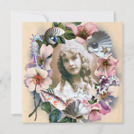 WILD ROSE UND MUSCHELN SCHWIMMEN 16 FOTOVORLAGE EINLADUNG