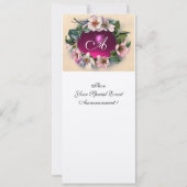 WILD ROSE UND PINK BOW BABY SHOWER FOTOVORLAGE EINLADUNG (Rückseite)