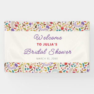 Wild Rose Woods Exotischer Blumengarten Hochzeit Banner
