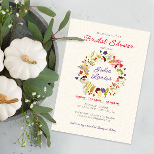 Wild Rose Woods Exotischer Blumengarten Hochzeit Einladung