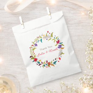 Wild Rose Woods Exotischer Blumengarten Hochzeit Geschenktütchen
