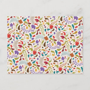 Wild Rose Woods Exotischer Blumengarten Hochzeit Postkarte