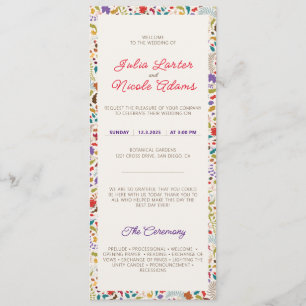 Wild Rose Woods Exotischer Blumengarten Hochzeit Programm