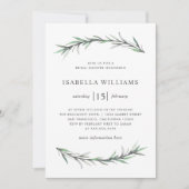 Wild Rosemary Botanical Bridal Dusche Einladung (Vorderseite)