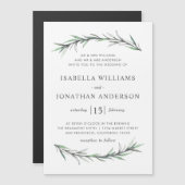 Wild Rosemary Botanical Wedding Einladung (Vorne/Hinten)