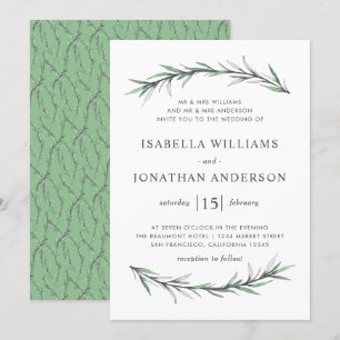 Wild Rosemary Botanical Wedding Einladung