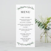 Wild Rosemary Botanical Wedding Menu Menükarte (Stehend Vorderseite)