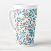 Wild roses and butterflies /pink/blue/off white milchtasse (Linke Ecke)