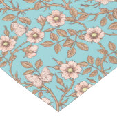 Wild roses and butterflies /pink/brown/pool kurzer tischläufer (Ecke)