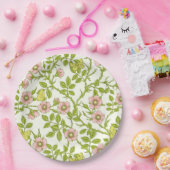 Wild roses and butterflies /pink/pale green/yellow pappteller (Party)