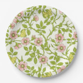 Wild roses and butterflies /pink/pale green/yellow pappteller (Vorderseite)