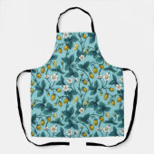 Wild roses and butterflies /pink/pale green/yellow schürze (Vorderseite)