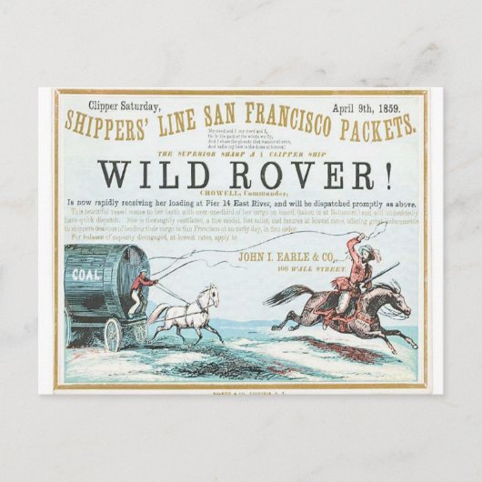 Wild Rover Clipper Postkarte (Vorderseite)