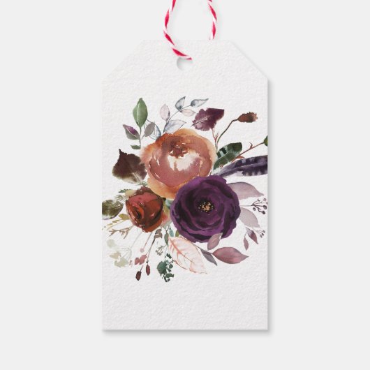 Wild Royal Bloom | Dankeschön Geschenkanhänger (Rückseite)