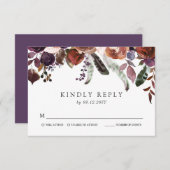 Wild Royal Bloom Wedding RSVP (Vorne/Hinten)