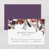 Wild Royal Bloom Wedding RSVP Karte (Vorne/Hinten)