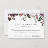 Wild Royal Bloom Wedding RSVP | Wahl des Essens (Vorderseite)