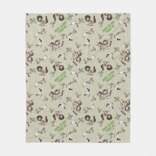 Wild Rumpus Holiday Pattern Fleecedecke (Vorderseite)