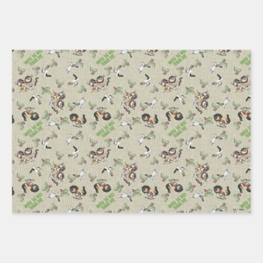 Wild Rumpus Holiday Pattern Geschenkpapier Set (Vorderseite 2)
