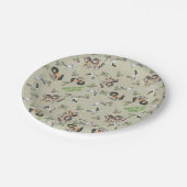 Wild Rumpus Holiday Pattern Pappteller (Schrägansicht)