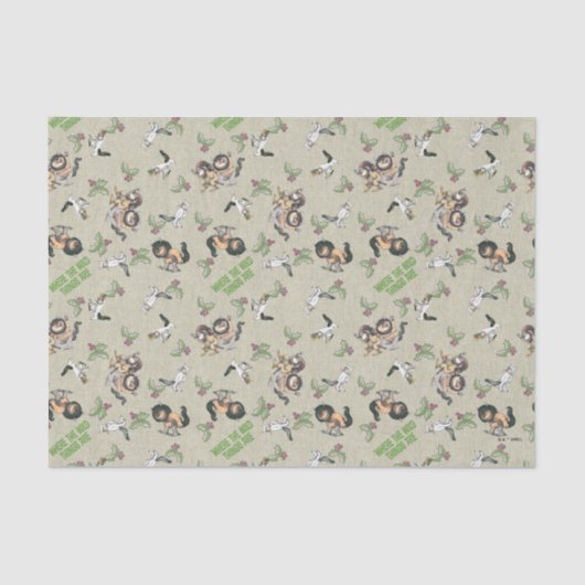 Wild Rumpus Holiday Pattern Seidenpapier (Vorderseite)