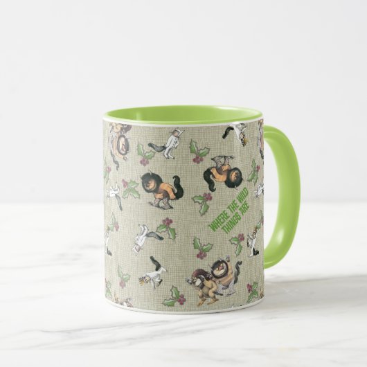 Wild Rumpus Holiday Pattern Tasse (VorderseiteRechts)
