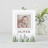 WILD | Rustikale Geburtsankündigungskarte mit Bäum Save The Date (Stehend Vorderseite)