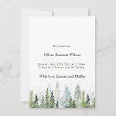 WILD | Rustikale Geburtsankündigungskarte mit Bäum Save The Date (Rückseite)