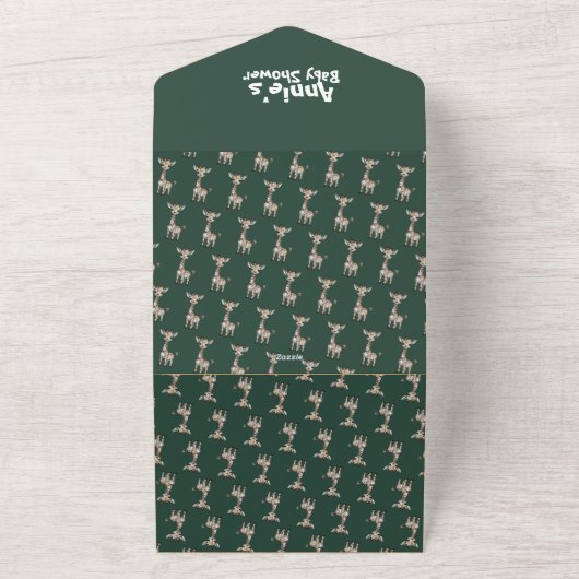 Wild Safari Abenteuer: Einzigartige Kinderdusche All In One Einladung (Außenbereich)