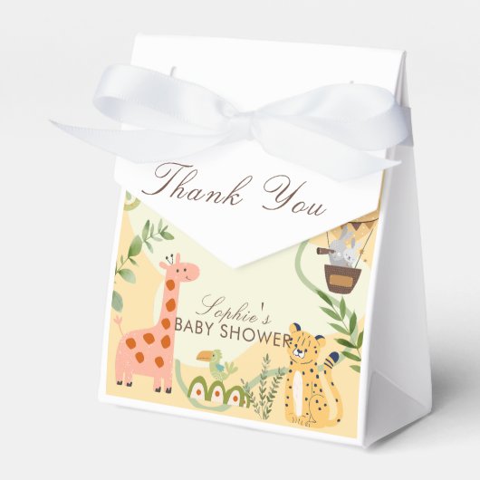 Wild Safari Adventure Awaits Baby Shower Geschenkschachtel (Vorderseite)