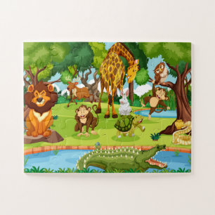 Wild Safari Adventure: Ein lebendiges Tierreich Puzzle